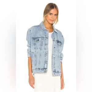 ANINE BING Rory Denim Jacket in Vintage Blue M